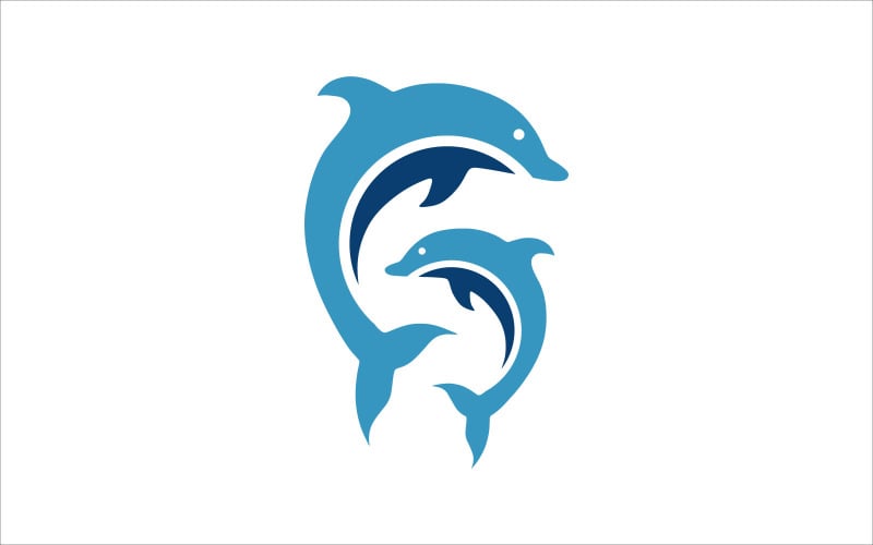 Dolphins Vector Logo #166400 - TemplateMonster