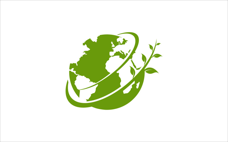 Grünes Erde-Vektor-Logo-Design
