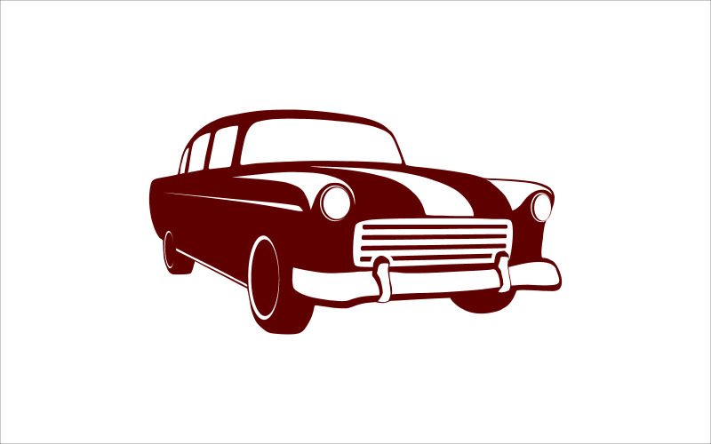 Классический автомобиль векторный логотип