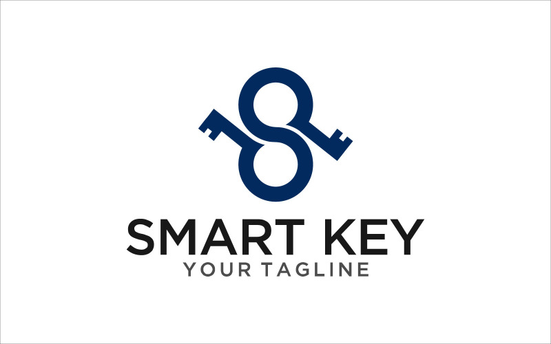 Logo vettoriale chiave intelligente