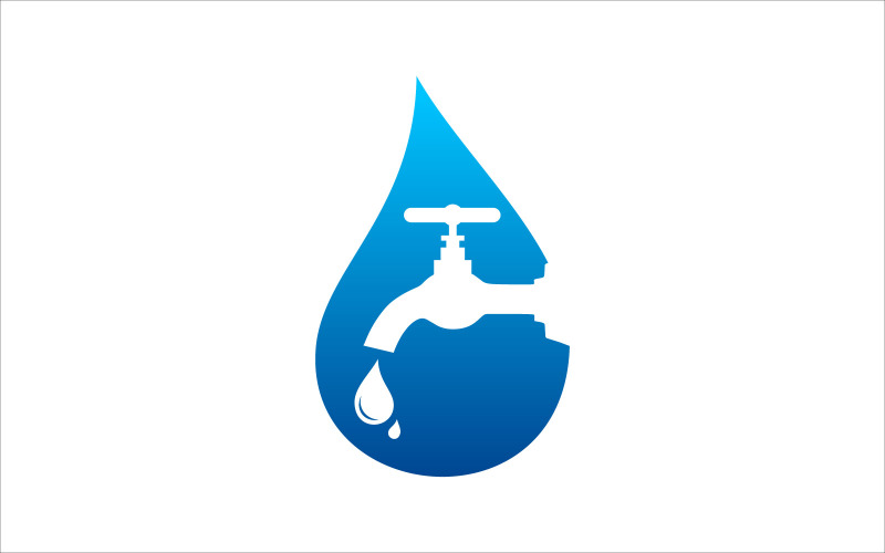 Logo wektor kran wody