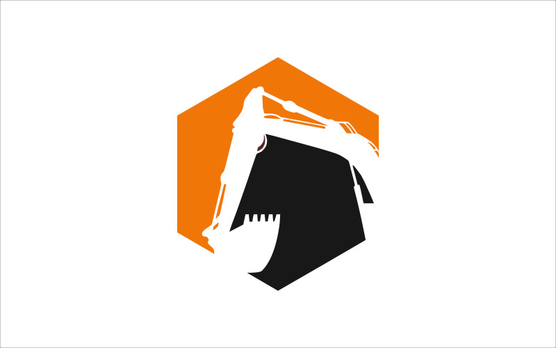 Logotipo de vector de excavadora