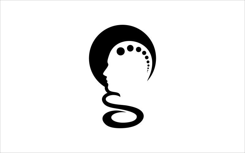 Logo vettoriale cervello intelligente