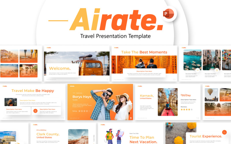 Airate Travelling PowerPoint-Vorlage