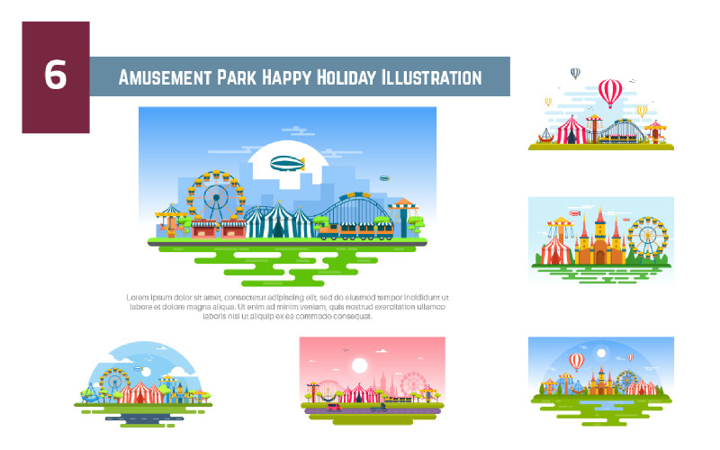 6 Amusement Park Happy Holiday