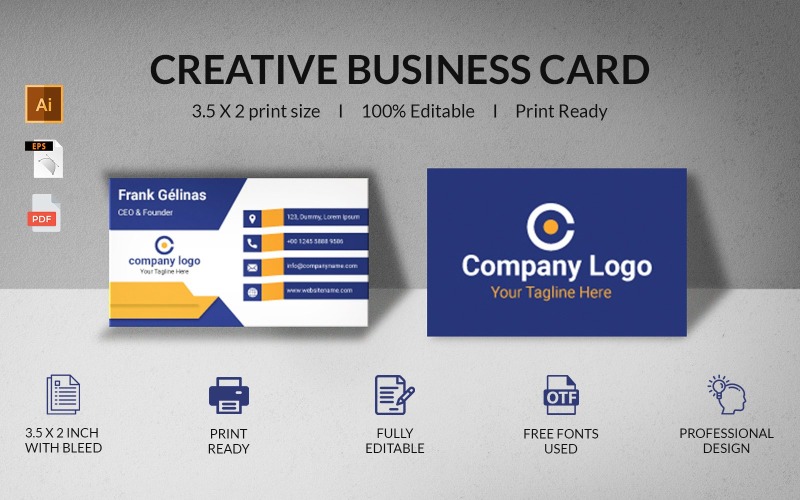 Ennlil Creative Business Card - šablona Corporate Identity