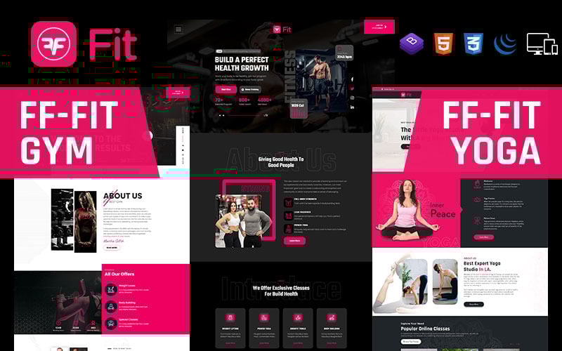 FF-Fit - Fitness HTML5, CSS ve JS Duyarlı
