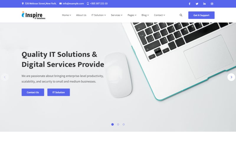 Inspire - IT Solution For Your Business Website Template