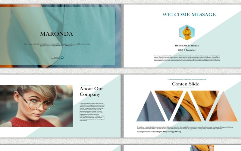 Maronda - modello di PowerPoint per il business creativo