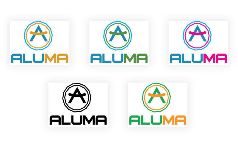 Modelo de logotipo educacional da Aluma