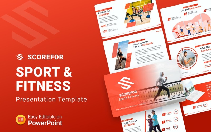 Scorefor –体育和健身PowerPoint演示文稿