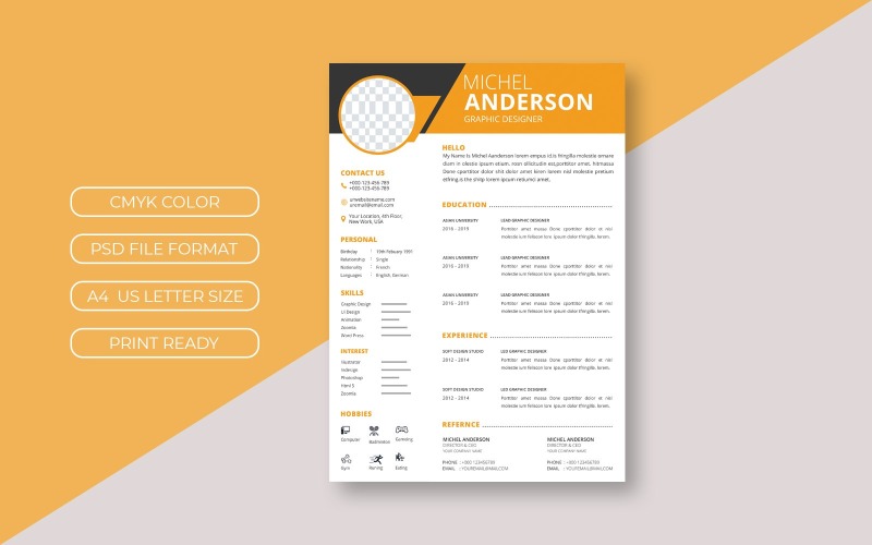 Anderson - Güzel CV Özgeçmiş Teması