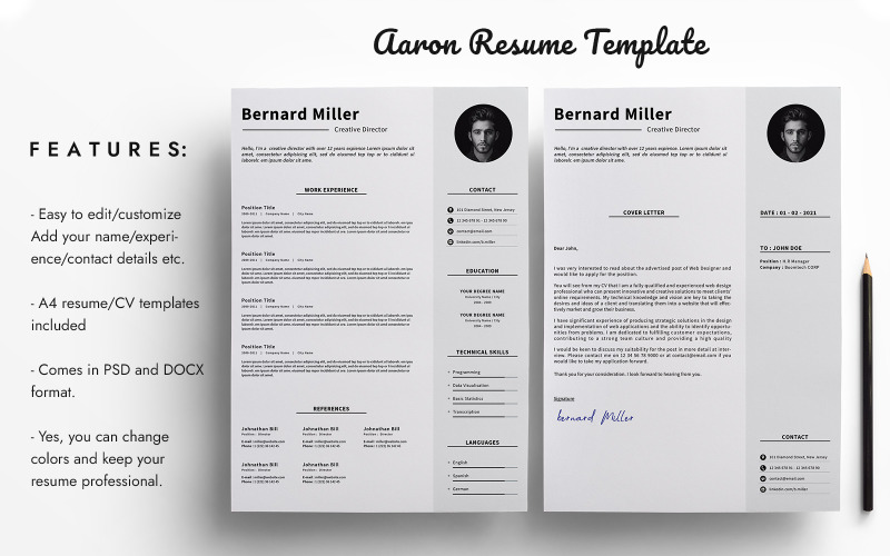 Alex Resume Template #90721 - Templatemonster