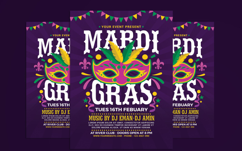 Flyer de Mardi Gras