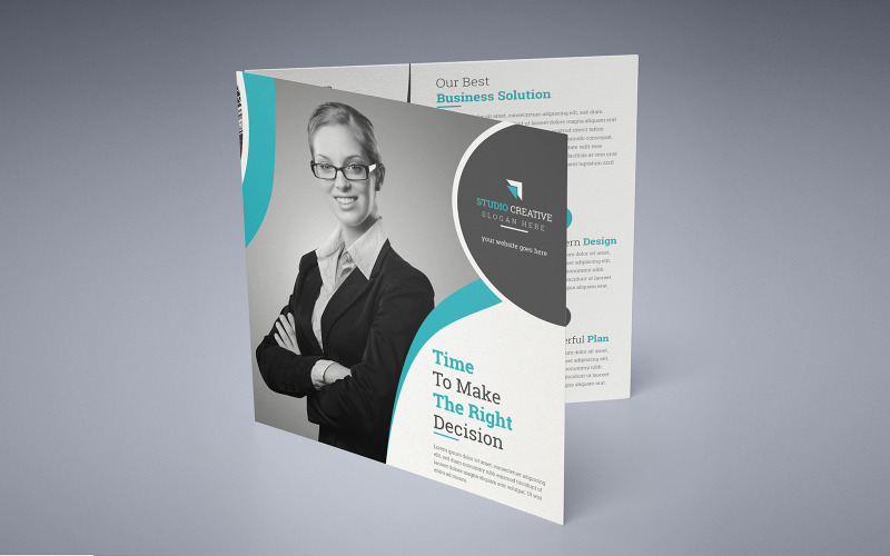 Modèle de brochure d'entreprise à deux volets - Modèle d'identité d'entreprise