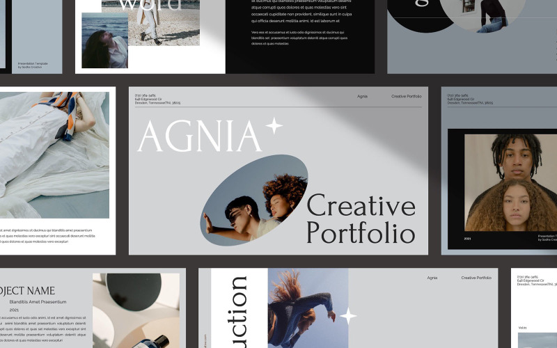 AGNIA Creative Portfolio Google Slides