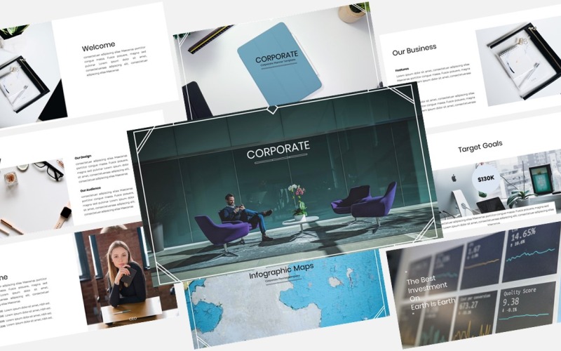 Корпоративный планировщик - Современный бизнес-план PowerPoint