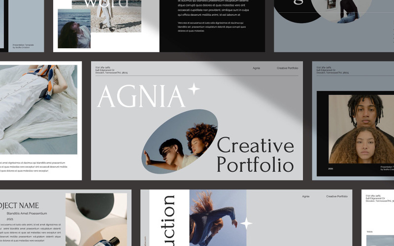Presentazioni Google del portfolio creativo di AGNIA