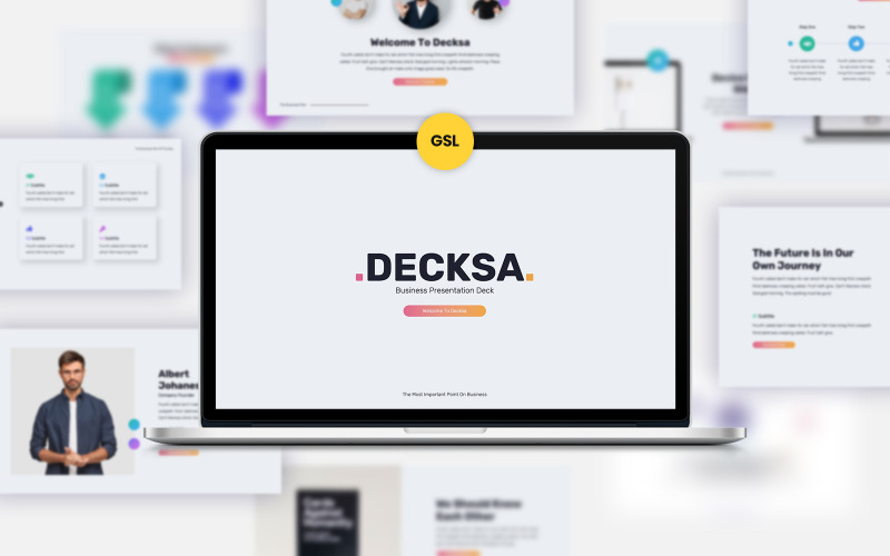 Szablon slajdu Google Decksa Business