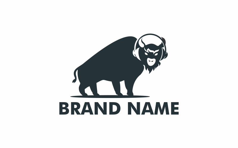 Plantilla de logotipo de Bison Music