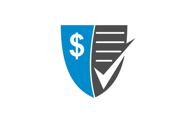 Plantilla de logotipo de solución de documento de protección empresarial