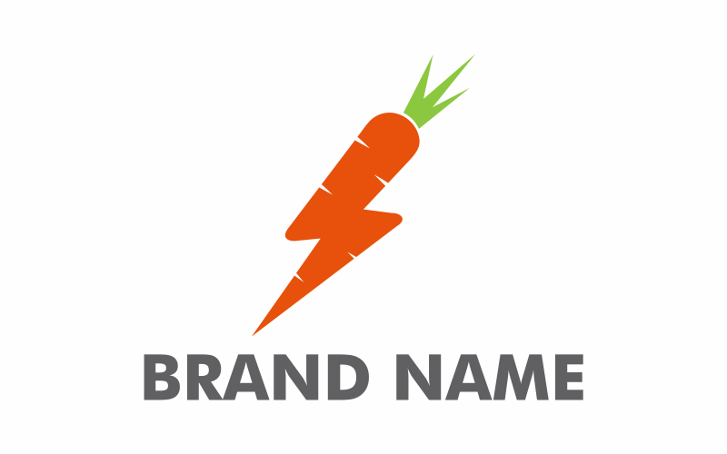 Шаблон логотипа Power Carrot