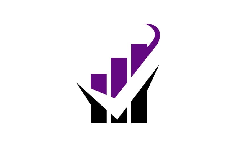 Шаблон логотипу бізнес галочка