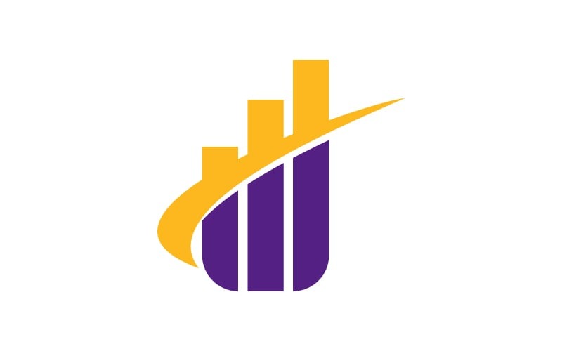 Шаблон логотипу бізнес-рішення початковий лист U