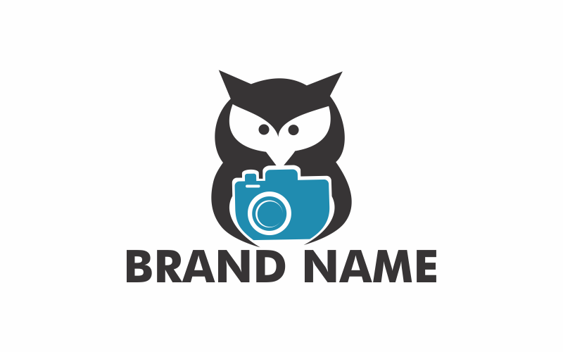 Uil Camera Logo sjabloon