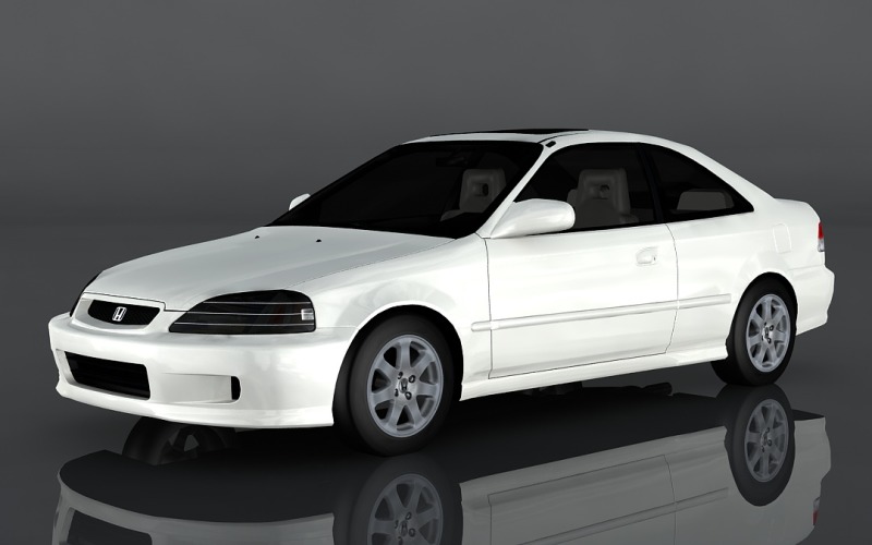 1999 Honda Civic Coupe 3D Модель