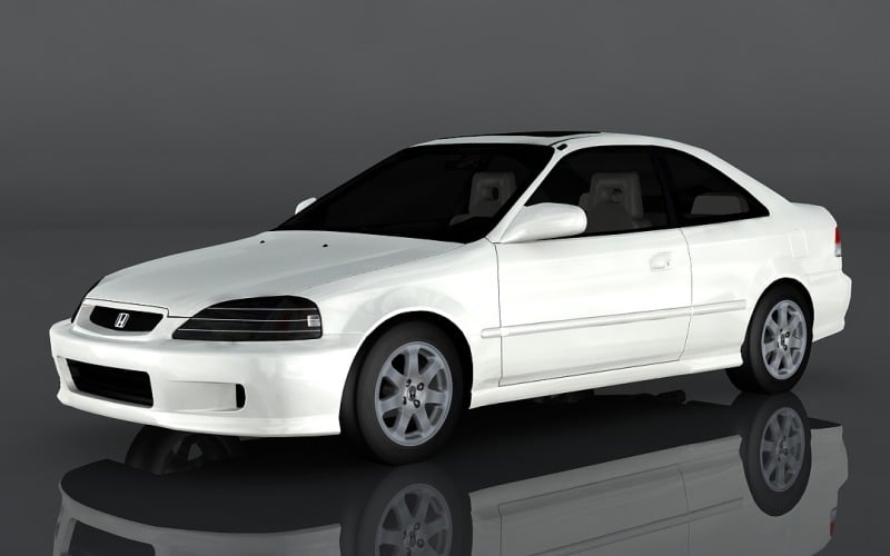 Model 3D Honda Civic Coupe z 1999 roku