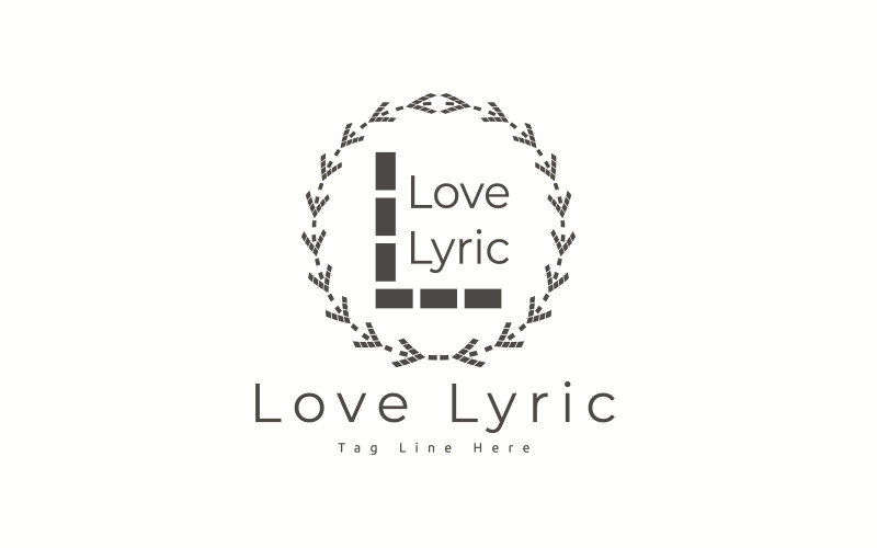 Modèle de logo d'amour lyrique