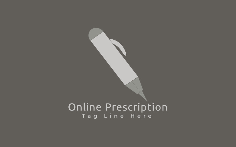 Modelo de logotipo de prescrição online