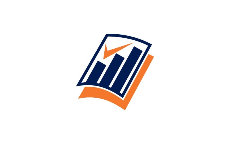 Modelo de logotipo de solução de relatório de negócios de documento fiscal