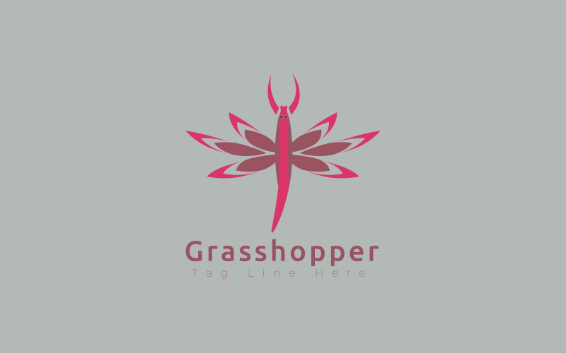 Modelo de logotipo do gafanhoto