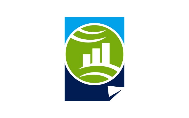 Шаблон логотипа налогового отчета глобального бизнеса