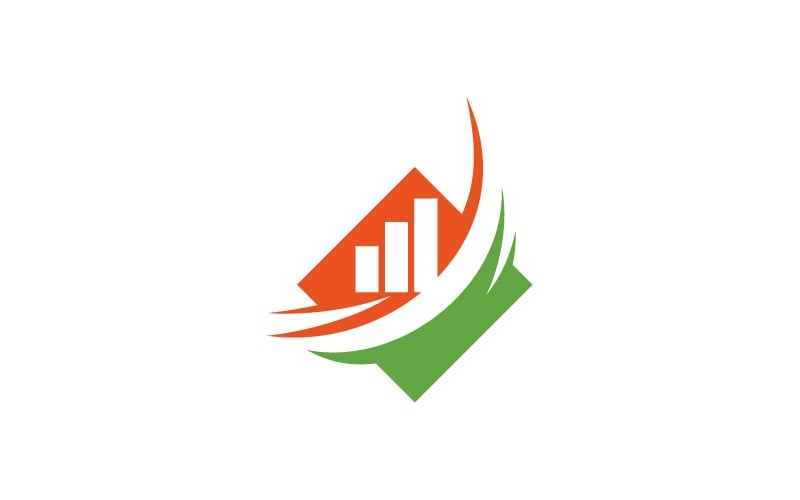 业务增长解决方案徽标模板摘要