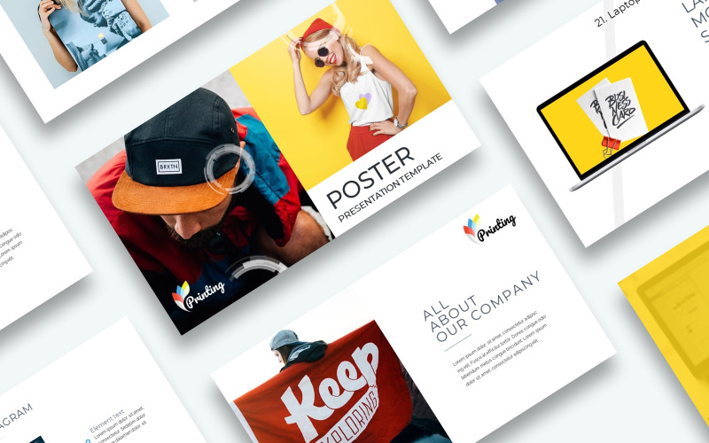 Gratis posterpresentatie PowerPoint-sjabloon