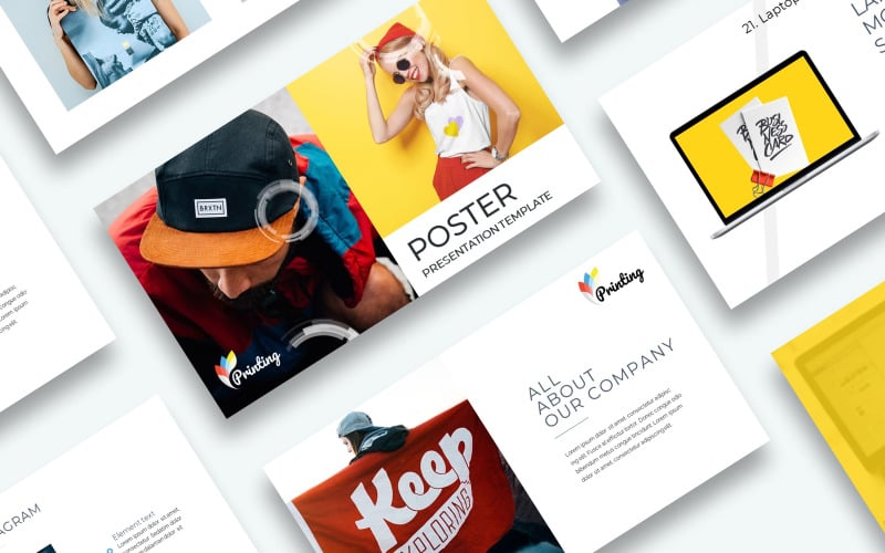 Modèle PowerPoint gratuit de présentation d'affiche