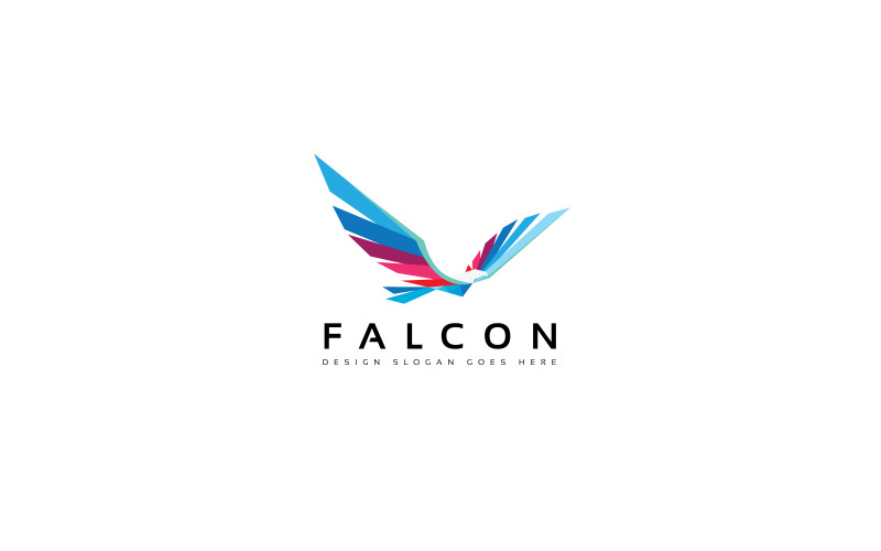 Falcon Bird Logo Vorlage
