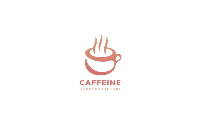 Forró kávéscsésze logó sablon