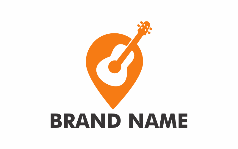 Гітара точка логотип шаблон