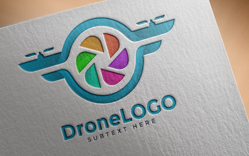 Plantilla de logotipo de drone
