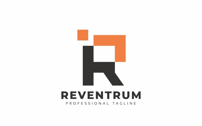 Plantilla de logotipo de letra Reventrum R