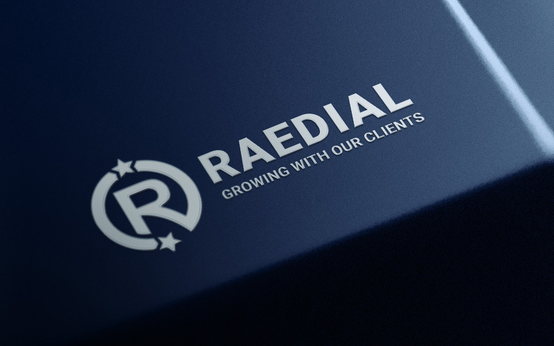 Modèle de logo Raedial R