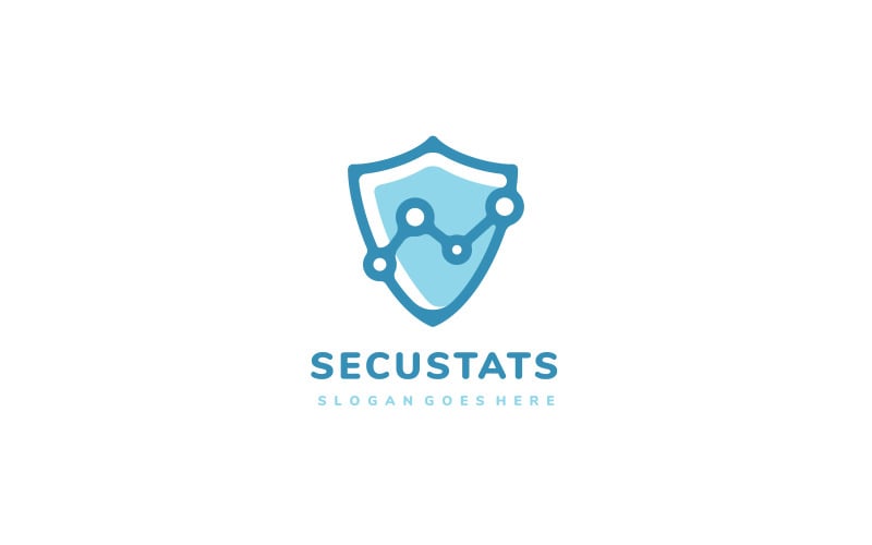Шаблон логотипа статистики щита безопасности
