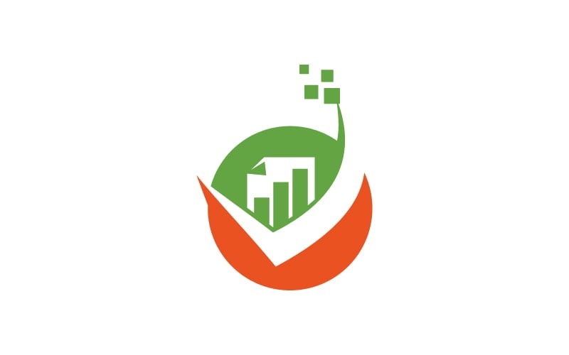 Sjabloon met logo voor wereldwijde zakelijke belastingoplossing