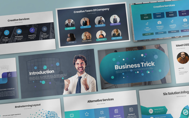 Business Trick PowerPoint Şablonu