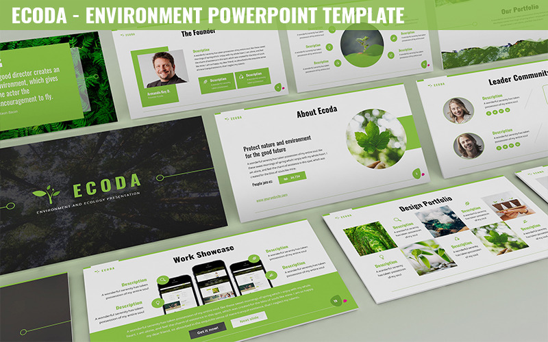 Ecoda - šablona prostředí Powerpoint
