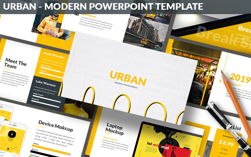 Städtisch - Modernes Powerpoint